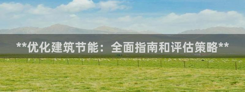 e尊国际app：**优化建筑节能：全面指南和评估策略**