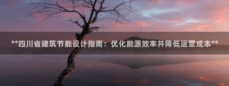 尊亿游戏国际官网：**四川省建筑节能设计指南：优化能源效率并降低运营成本**
