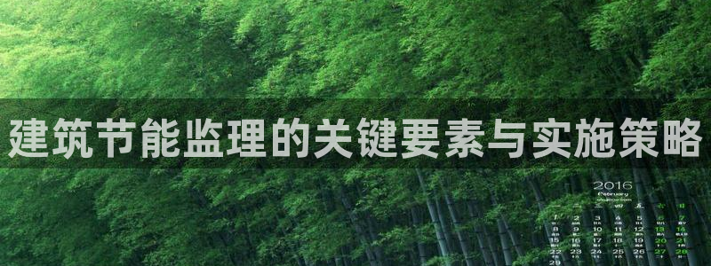 尊亿游戏国际官网：建筑节能监理的关键要素与实施策略