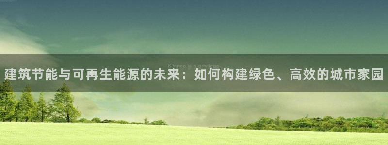 e尊国际7779：建筑节能与可再生能源的未来：如何构建绿色、高效的城市家园